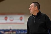 23 January 2022; The Address UCC Glanmire head coach Mark Scannell during the InsureMyHouse.ie Paudie O'Connor National Cup Final match between The Address UCC Glanmire, Cork, and DCU Mercy, Dublin, at National Basketball Arena in Tallaght, Dublin. Photo by Brendan Moran/Sportsfile