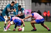 23 January 2022; Sam Illo of Connacht in action against Marcos Kremer, left, and Moses Alo-Emile of Stade Francais Paris during the Heineken Champions Cup Pool A match between Stade Francais Paris and Connacht at Stade Jean Bouin in Paris, France. Photo by Seb Daly/Sportsfile