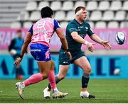 23 January 2022; Shane Delahunt of Connacht and Talalelei Gray of Stade Francais Paris during the Heineken Champions Cup Pool A match between Stade Francais Paris and Connacht at Stade Jean Bouin in Paris, France. Photo by Seb Daly/Sportsfile