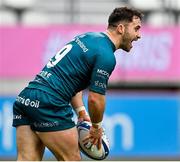 23 January 2022; Caolin Blade of Connacht scores his side's second try, which was subsequently disallowed, during the Heineken Champions Cup Pool A match between Stade Francais Paris and Connacht at Stade Jean Bouin in Paris, France. Photo by Seb Daly/Sportsfile