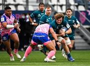 23 January 2022; Cian Prendergast of Connacht in action against Talalelei Gray of Stade Francais Paris during the Heineken Champions Cup Pool A match between Stade Francais Paris and Connacht at Stade Jean Bouin in Paris, France. Photo by Seb Daly/Sportsfile
