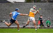 23 January 2022; John Murphy of Offaly in action against Eoghan O'Donnell of Dublin during the Walsh Cup Group A match between Offaly and Dublin at St Brendan's Park in Birr, Offaly. Photo by Matt Browne/Sportsfile