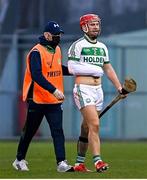 23 January 2022; Darren Mullen of Ballyhale Shamrocks leaves the pitch with an injury during the AIB GAA Hurling All-Ireland Senior Club Championship Semi-Final match between St Thomas, Galway and Ballyhale Shamrocks, Kilkenny at Semple Stadium in Thurles, Tipperary. Photo by Ramsey Cardy/Sportsfile