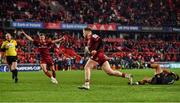 23 January 2022; Rory Scannell of Munster goes over to scores his side's sixth try during the Heineken Champions Cup Pool B match between Munster and Wasps at Thomond Park in Limerick. Photo by Sam Barnes/Sportsfile