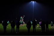 24 January 2022; A general view of a lineout during the Bank of Ireland Leinster Rugby Shane Horgan Cup Round 5 match between South East and North Midlands at IT Carlow Sports Campus in Carlow. Photo by Harry Murphy/Sportsfile