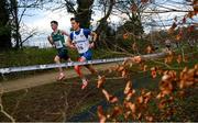 22 January 2022; Jamie Battle of Ireland, left, and Sanguinetti Andrea of Italy during the World Athletics Northern Ireland International Cross Country at Billy Neill MBE Country Park in Belfast. Photo by Ramsey Cardy/Sportsfile