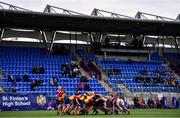25 January 2022; A general view of a scrum during the Bank of Ireland Vinnie Murray Cup 1st Round match between St Fintans High School, Dublin and Wilsons Hospital, Westmeath at Energia Park in Dublin. Photo by Ben McShane/Sportsfile