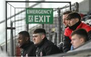 25 January 2022; Dawson Devoy of Bohemians watches on during the pre-season friendly match between Dundalk and Bohemians at Oriel Park in Dundalk, Louth. Photo by Ramsey Cardy/Sportsfile