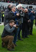 23 January 2022; Photographers at work before the 2022 Co-op Superstores Munster Hurling Cup Final match between Limerick and Clare at Cusack Park in Ennis, Clare. Photo by Ray McManus/Sportsfile