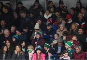 23 January 2022; Supporters of both teams, in the main stand, before the 2022 Co-op Superstores Munster Hurling Cup Final match between Limerick and Clare at Cusack Park in Ennis, Clare. Photo by Ray McManus/Sportsfile