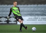 25 January 2022; Dundalk goalkeeper Nathan Shepperd during the pre-season friendly match between Dundalk and Bohemians at Oriel Park in Dundalk, Louth. Photo by Ramsey Cardy/Sportsfile