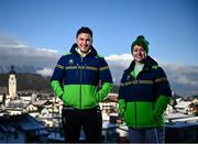 24 January 2022; Team Ireland has officially selected the team that will compete in the Winter Olympic Games in Beijing from the 4 – 20 February. The six athletes who are set to compete are two-time Olympian Seamus O’Connor in the Snowboard Halfpipe, Pyeongchang Olympians Tess Arbez in Alpine Skiing, Thomas Maloney Westgaard in Cross Country Skiing and Brendan ‘Bubba’ Newby in Freestyle Skiing, as well as first time Olympians Elsa Desmond, who competes in the Luge and Jack Gower, who competes in Alpine Skiing. The Team Ireland Beijing 2022 announcement is brought in association with Proud Partner to Team Ireland, Deloitte. Pictured at the squad training base in Innsbruck, Austria, is Elsa Desmond with coach Connor Campbell. Photo by David Fitzgerald/Sportsfile