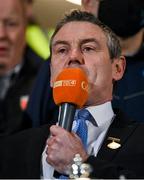 16 January 2022; Ulster GAA president Ciaran McLaughlin during the AIB Ulster GAA Football Club Senior Championship Final match between Derrygonnelly Harps and Kilcoo at the Athletic Grounds in Armagh. Photo by Ramsey Cardy/Sportsfile