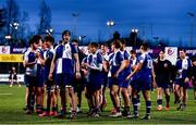 26 January 2022; St Andrews College players applaud to their supporters after the Bank of Ireland Vinnie Murray Cup 1st Round match between Temple Carrig, Wicklow and St Andrews College, Dublin at Energia Park in Dublin. Photo by Ben McShane/Sportsfile