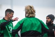 26 January 2022; Jonathan Sexton, left, and Jamison Gibson Park during Ireland Rugby squad training at IRFU HPC at the Sport Ireland Campus in Dublin. Photo by David Fitzgerald/Sportsfile