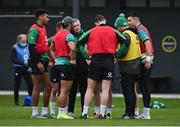 26 January 2022; Assistant coach Mike Catt speaks to players during Ireland Rugby squad training at IRFU HPC at the Sport Ireland Campus in Dublin. Photo by Brendan Moran/Sportsfile