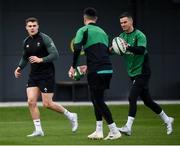 26 January 2022; Ireland players, from left, Garry Ringrose, Conor Murray and Jonathan Sexton during squad training at IRFU HPC at the Sport Ireland Campus in Dublin. Photo by David Fitzgerald/Sportsfile