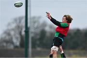 26 January 2022; Cian Prendergast during Ireland Rugby squad training at IRFU HPC at the Sport Ireland Campus in Dublin. Photo by Brendan Moran/Sportsfile