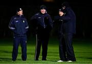 12 January 2022; Kerry manager Jack O'Connor, with, from left, selector Diarmuid Murphy, coach Paddy Tally and selector Micheál Quirke before the McGrath Cup Group B match between Tipperary and Kerry at Moyne Templetuohy GAA Club in Templetuohy, Tipperary. Photo by Brendan Moran/Sportsfile