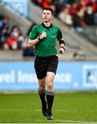 23 January 2022; Referee Sean Stack during the AIB GAA Hurling All-Ireland Senior Club Championship Semi-Final match between Ballygunner, Waterford, and Slaughtneil, Derry, at Parnell Park in Dublin. Photo by Harry Murphy/Sportsfile