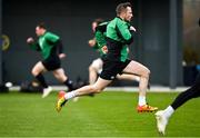 26 January 2022; Jack Carty during Ireland Rugby squad training at IRFU HPC at the Sport Ireland Campus in Dublin. Photo by Brendan Moran/Sportsfile