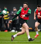 26 January 2022; Robbie Henshaw during Ireland Rugby squad training at IRFU HPC at the Sport Ireland Campus in Dublin. Photo by Brendan Moran/Sportsfile