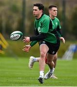 26 January 2022; Joey Carbery during Ireland Rugby squad training at IRFU HPC at the Sport Ireland Campus in Dublin. Photo by Brendan Moran/Sportsfile