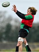 26 January 2022; Cian Prendergast during Ireland Rugby squad training at IRFU HPC at the Sport Ireland Campus in Dublin. Photo by Brendan Moran/Sportsfile