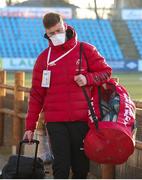 29 January 2022; Ben Healy of Munster arrives for the United Rugby Championship match between Zebre Parma and Munster at Stadio Sergio Lanfranchi in Parma, Italy. Photo by Roberto Bregani/Sportsfile