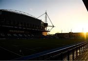 29 January 2022; A general view inside the stadium before the United Rugby Championship match between Cardiff and Leinster at Cardiff Arms Park in Cardiff, Wales. Photo by Harry Murphy/Sportsfile