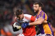 29 January 2022; Mark Richardson of Pádraig Pearse's in action against Shane Horan of Kilmacud Crokes during the AIB GAA Football All-Ireland Senior Club Championship Semi-Final match between Pádraig Pearses, Roscommon, and Kilmacud Crokes, Dublin, at Kingspan Breffni in Cavan. Photo by Daire Brennan/Sportsfile