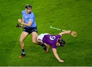 29 January 2022; Danny Sutcliffe of Dublin in action against Diarmuid O'Keefe of Wexford during the Walsh Cup Final match between Dublin and Wexford at Croke Park in Dublin. Photo by Stephen McCarthy/Sportsfile