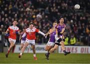 29 January 2022; Rory O'Carroll of Kilmacud Crokes in action against Conor Lohan of Pádraig Pearse's during the AIB GAA Football All-Ireland Senior Club Championship Semi-Final match between Pádraig Pearses, Roscommon, and Kilmacud Crokes, Dublin, at Kingspan Breffni in Cavan. Photo by Daire Brennan/Sportsfile