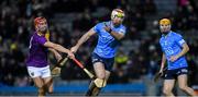29 January 2022; Paddy Smyth of Dublin, with support from Cian O'Callaghan, in action against Oisín Foley of Wexford during the Walsh Cup Final match between Dublin and Wexford at Croke Park in Dublin. Photo by Ray McManus/Sportsfile
