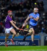 29 January 2022; Paddy Smyth of Dublin in action against Oisín Foley of Wexford during the Walsh Cup Final match between Dublin and Wexford at Croke Park in Dublin. Photo by Ray McManus/Sportsfile