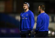 29 January 2022; Will Connors, left, and Ed Byrne of Leinster walk the pitch before the United Rugby Championship match between Cardiff and Leinster at Cardiff Arms Park in Cardiff, Wales. Photo by Harry Murphy/Sportsfile