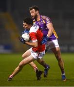 29 January 2022; Anthony Butler of Pádraig Pearse's in action against Shane Horan of Kilmacud Crokes during the AIB GAA Football All-Ireland Senior Club Championship Semi-Final match between Pádraig Pearses, Roscommon, and Kilmacud Crokes, Dublin, at Kingspan Breffni in Cavan. Photo by David Fitzgerald/Sportsfile