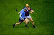 29 January 2022; Rian McBride of Dublin in action against Damien Reck of Wexford during the Walsh Cup Final match between Dublin and Wexford at Croke Park in Dublin. Photo by Stephen McCarthy/Sportsfile