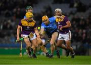 29 January 2022; Ronan Hayes of Dublin in action against Damien Reck of Wexford during the Walsh Cup Final match between Dublin and Wexford at Croke Park in Dublin. Photo by Ray McManus/Sportsfile