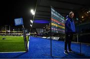 29 January 2022; Leinster head coach Leo Cullen speaks to the media before the United Rugby Championship match between Cardiff and Leinster at Cardiff Arms Park in Cardiff, Wales. Photo by Harry Murphy/Sportsfile
