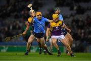 29 January 2022; Damien Reck of Wexford in action against Ronan Hayes of Dublin during the Walsh Cup Final match between Dublin and Wexford at Croke Park in Dublin. Photo by Ray McManus/Sportsfile