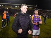 29 January 2022; Injured Kilmacud Crokes' player Paul Mannion celebrates after the AIB GAA Football All-Ireland Senior Club Championship Semi-Final match between Pádraig Pearses, Roscommon, and Kilmacud Crokes, Dublin, at Kingspan Breffni in Cavan. Photo by Daire Brennan/Sportsfile