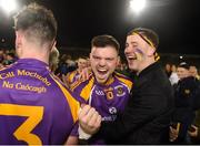 29 January 2022; Tom Fox of Kilmacud Crokes celebrates after the AIB GAA Football All-Ireland Senior Club Championship Semi-Final match between Pádraig Pearses, Roscommon, and Kilmacud Crokes, Dublin, at Kingspan Breffni in Cavan. Photo by Daire Brennan/Sportsfile