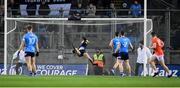 29 January 2022; Dublin goalkeeper Evan Comerford is beaten of Armagh's second goal during the Allianz Football League Division 1 match between Dublin and Armagh at Croke Park in Dublin. Photo by Stephen McCarthy/Sportsfile