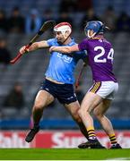 29 January 2022; Paddy Smyth of Dublin in action against Charlie McGuckin of Wexford during the Walsh Cup Final match between Dublin and Wexford at Croke Park in Dublin. Photo by Stephen McCarthy/Sportsfile
