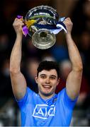 29 January 2022; Dublin captain Eoghan O'Donnell lifts the cup following the Walsh Cup Final match between Dublin and Wexford at Croke Park in Dublin. Photo by Stephen McCarthy/Sportsfile