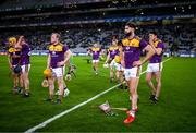 29 January 2022; Paudie Foley and Wexford team-mates stand on the pitch following their defeat in the Walsh Cup Final match between Dublin and Wexford at Croke Park in Dublin. Photo by Stephen McCarthy/Sportsfile