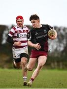29 January 2022; Ben McMahon of Portarlington during the Bank of Ireland Leinster Rugby Under-18 Tom D’Arcy Cup First Round match between Portarlington RFC and Tullow RFC, Carlow at Portarlington RFC in Portarlington, Laois. Photo by Sam Barnes/Sportsfile