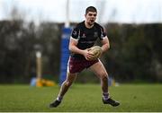29 January 2022; Aaron Prendergast of Portarlington during the Bank of Ireland Leinster Rugby Under-18 Tom D’Arcy Cup First Round match between Portarlington RFC and Tullow RFC, Carlow at Portarlington RFC in Portarlington, Laois. Photo by Sam Barnes/Sportsfile