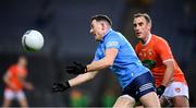29 January 2022; Ryan Basquel of Dublin in action against Niall Rowland of Armagh during the Allianz Football League Division 1 match between Dublin and Armagh at Croke Park in Dublin. Photo by Stephen McCarthy/Sportsfile